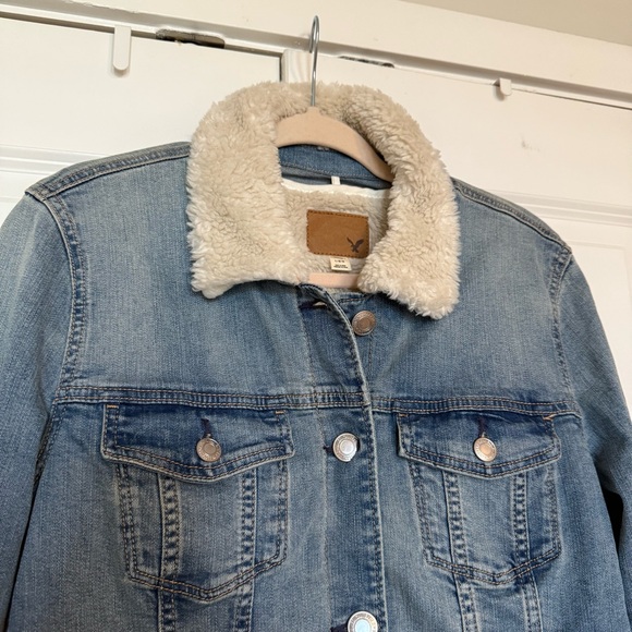 AEO Denim Jacket with Faux Fur Lined Body - Picture 2 of 5